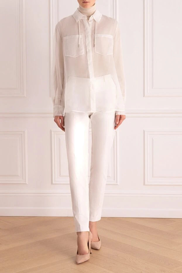 Panicale жіночі блуза з шовку біла жіноча купити фото з цінами 169067 - фото 2