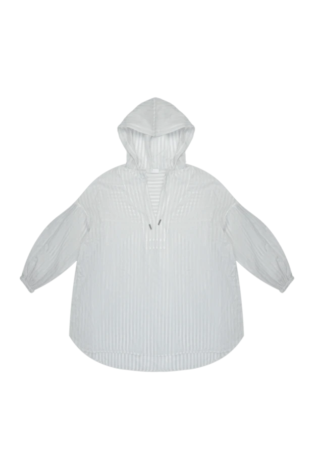 Panicale woman cotton and silk hoodie white for women buy with prices and photos 169069 - photo 1