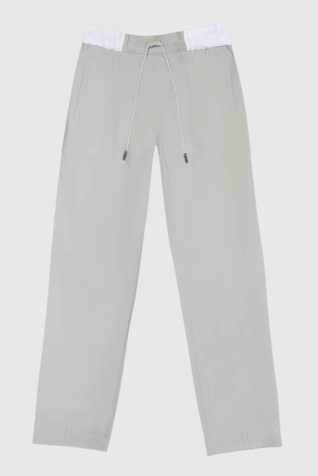 Panicale women's gray pants with a contrasting waistband 169083 - photo 1