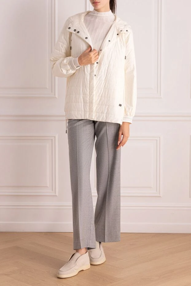 Panicale woman women's white polyester jacket 169097 - photo 2