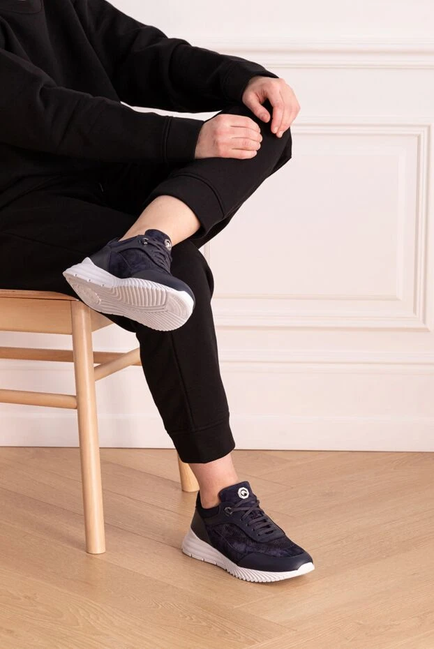 Stefano Ricci black nubuck sneakers for men 169104 - photo 2