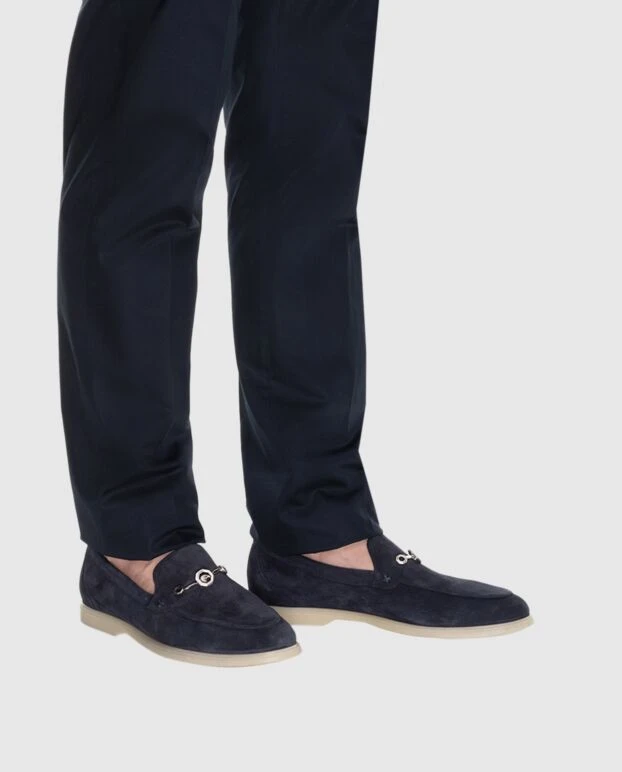 Stefano Ricci blue nubuck loafers for men 169105 - photo 2