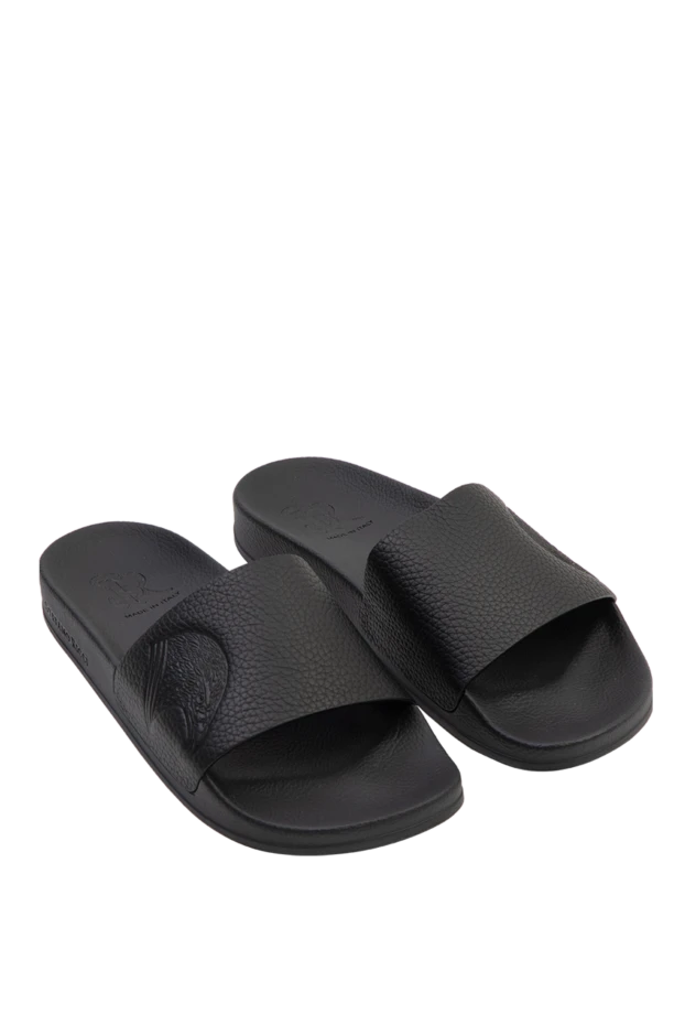 Stefano Ricci black leather flip flops for men 169109 - photo 3