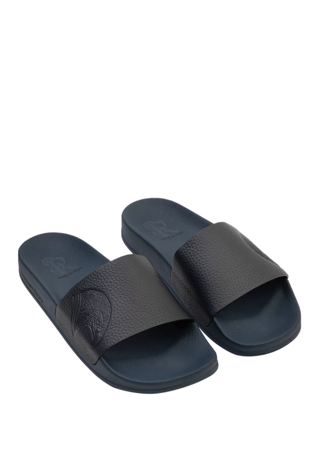 Stefano Ricci blue leather slippers for men 169110 - photo 3