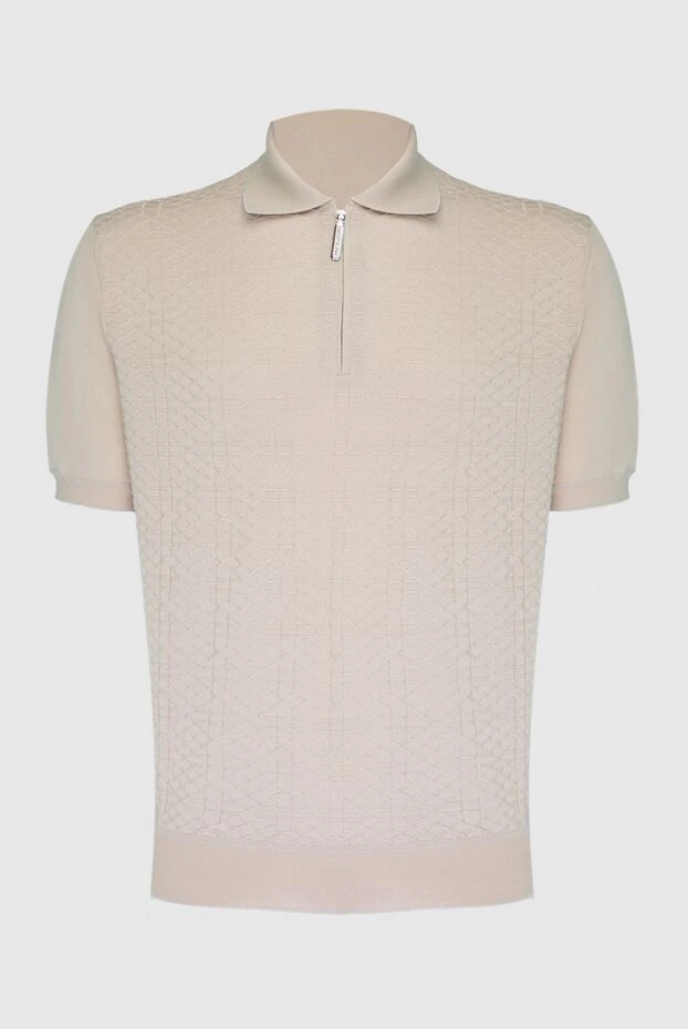 Stefano Ricci beige silk and cotton polo for men 169122 - photo 1