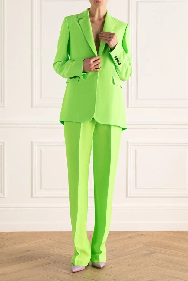 MSGM женские костюм брючный из вискозы зеленый женский купить с ценами и фото 169137 - фото 2