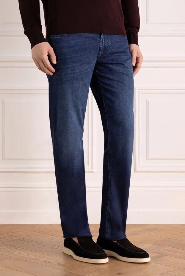 Stefano Ricci джинсы из хлопка и синие мужские джинсы 169141 - фото 3