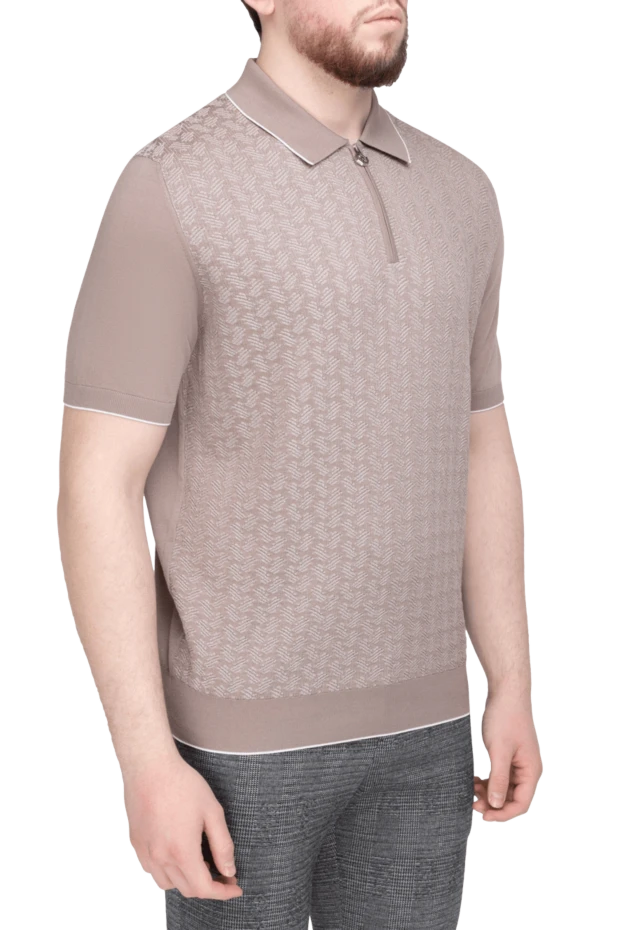 Stefano Ricci brown cotton and silk polo for men 169142 - photo 3