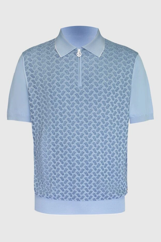 Stefano Ricci blue cotton and silk polo for men 169143 - photo 1