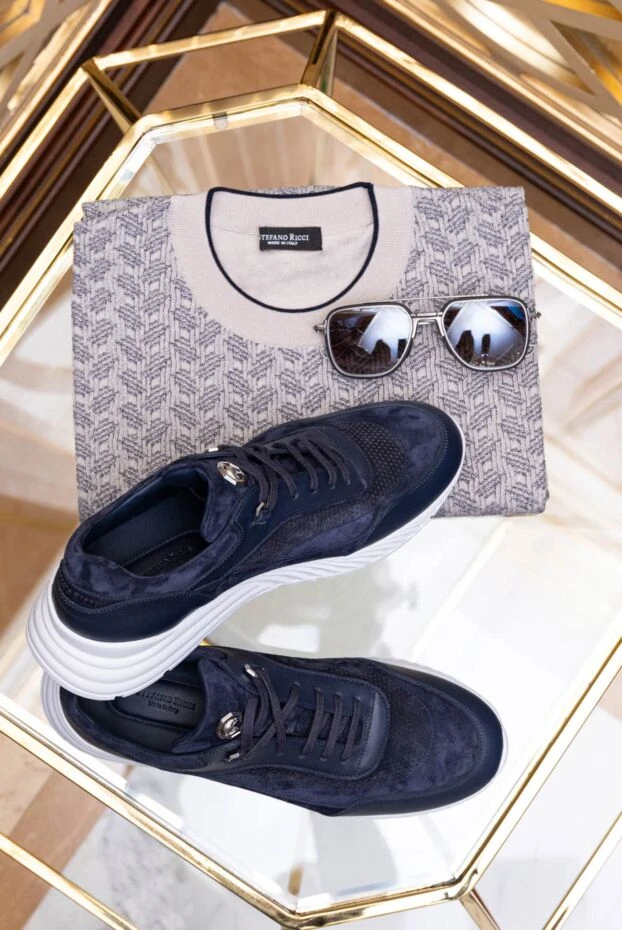 Stefano Ricci джемпер з шовку та бавовни бежевого кольору з коротким рукавом 169144 - фото 2