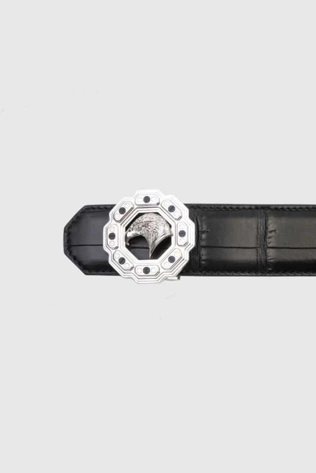 Stefano Ricci black crocodile leather belt for men 169171 - photo 3