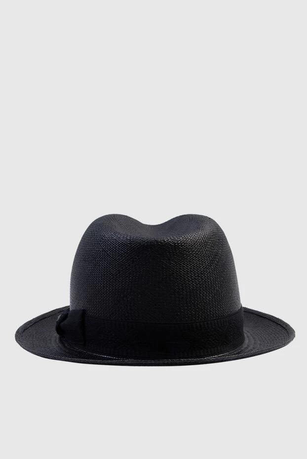 Stefano Ricci шляпа из соломки черная мужская 169174 - фото 3
