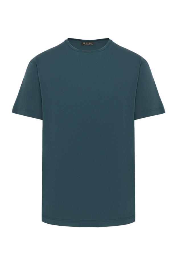 Green silk and cotton T-shirt for men