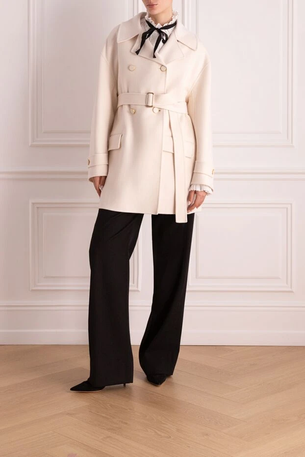 Loro Piana женские пальто из кашемира белое женское купить с ценами и фото 169208 - фото 2