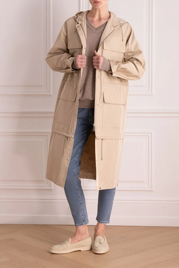 Loro Piana woman women's beige polyamide and silk raincoat buy with prices and photos 169209 - photo 2