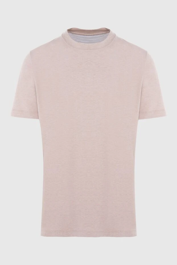 Beige cotton T-shirt for men - photo 1