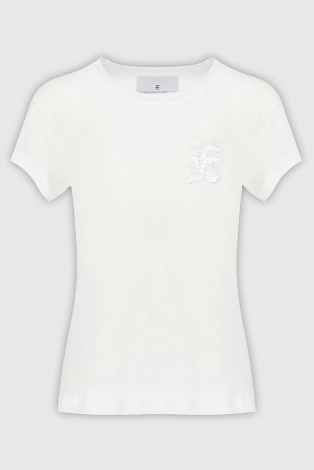 Ermanno Scervino женские футболка из хлопка белая женская купить с ценами и фото 169243 - фото 1