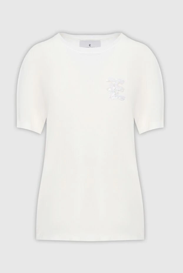 Ermanno Scervino women's cotton white t-shirt with logo 169244 - photo 1