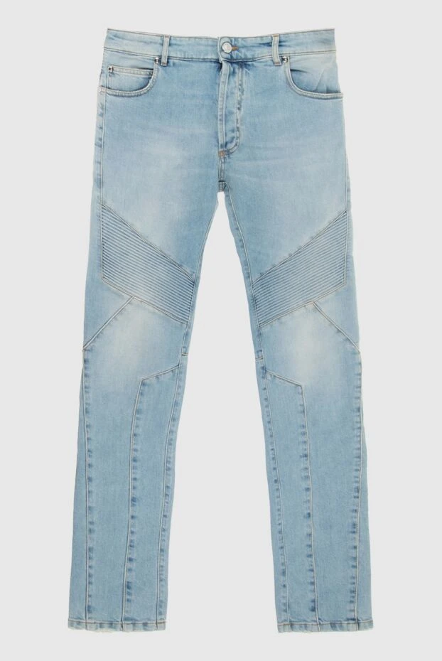 Balmain мужские джинсы из хлопка голубые мужские купить с ценами и фото 169247 - фото 1