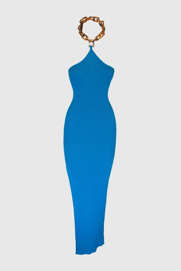 Blue cotton dress for women