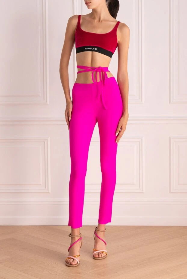 Giuseppe Di Morabito woman pink polyamide and elastane trousers for women buy with prices and photos 169267 - photo 2