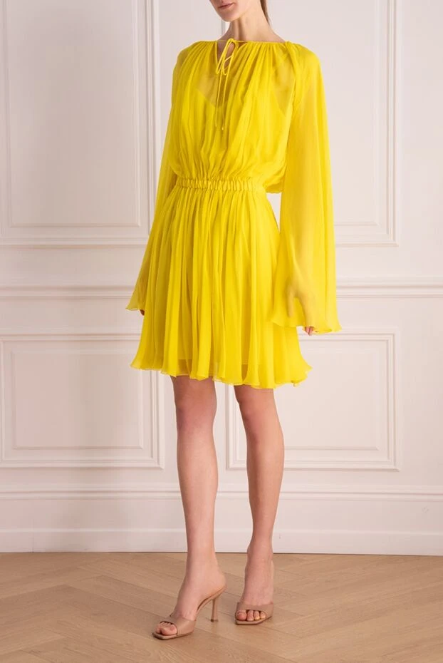 Dolce & Gabbana woman yellow silk dress for women 169321 - photo 2