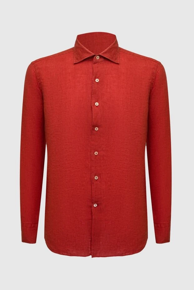 Alessandro Gherardi чоловічі рубашка із льону помаранчева чоловіча купити фото з цінами 169360 - фото 1