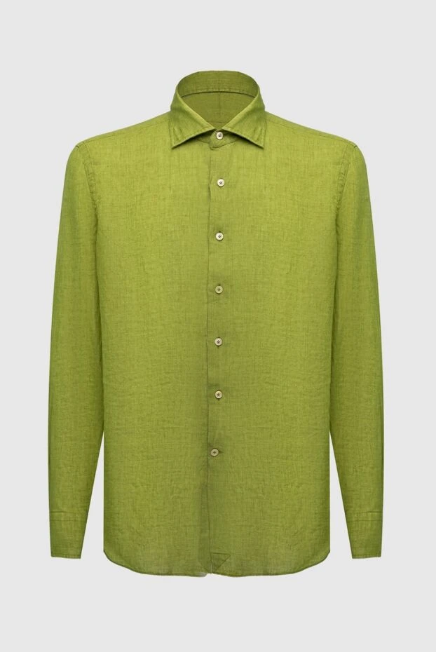 Alessandro Gherardi man men's green linen shirt buy with prices and photos 169361 - photo 1