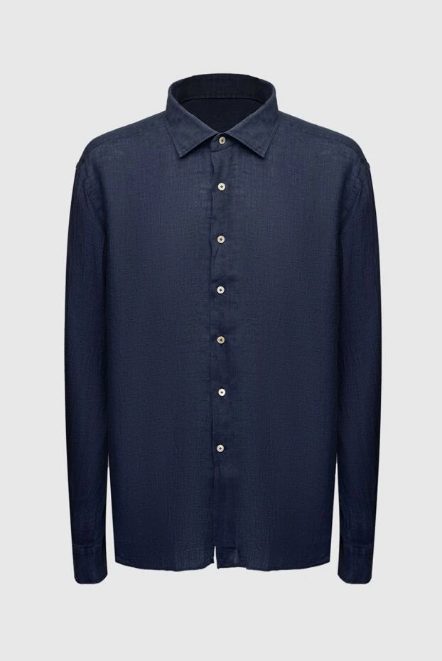 Alessandro Gherardi man men's blue linen shirt buy with prices and photos 169362 - photo 1