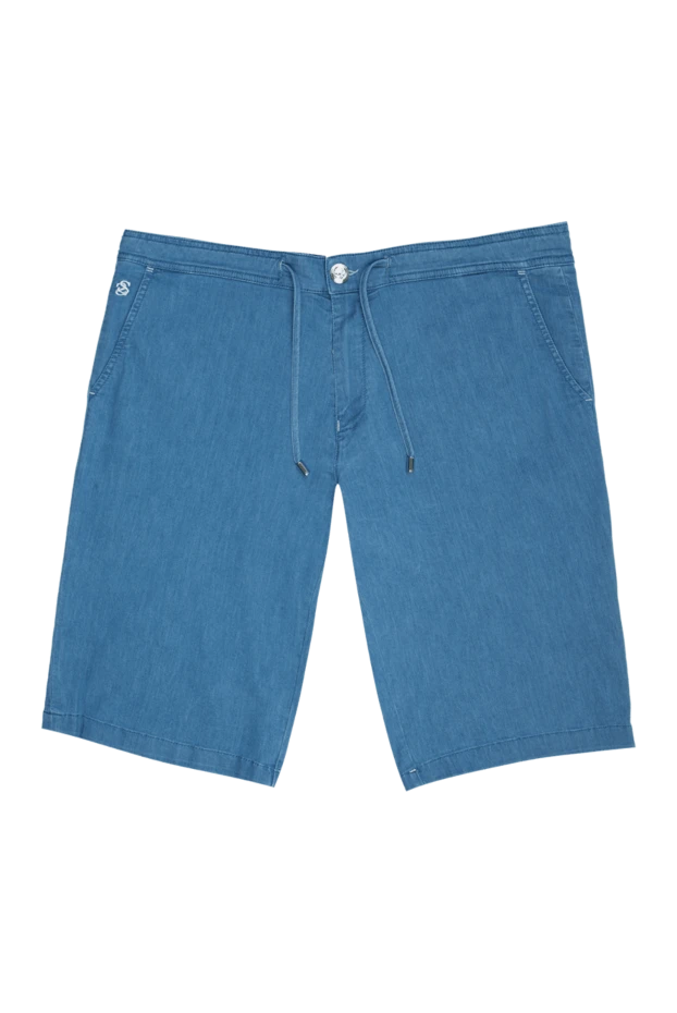Scissor Scriptor man blue denim shorts made of cotton and polyamide for men buy with prices and photos 169376 - photo 1