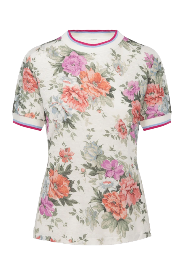 Zimmermann pink linen t-shirt for women 169398 - photo 1