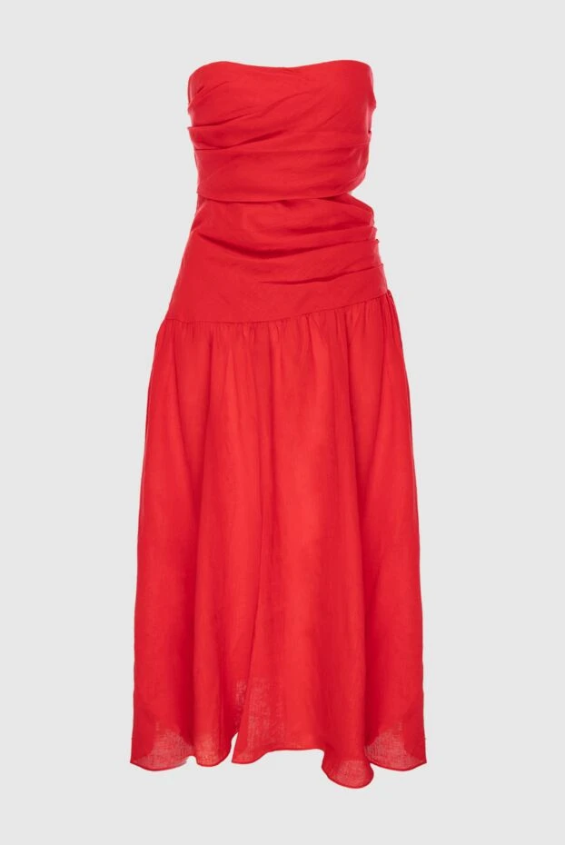 Zimmermann red linen dress for women 169409 - photo 1