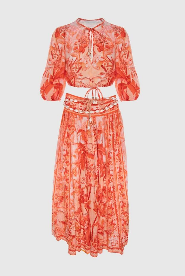 Zimmermann red linen skirt suit for women 169434 - photo 1