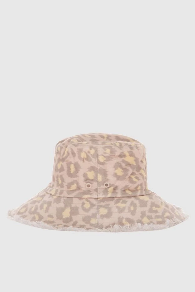 Zimmermann panama hat for women made of beige linen in leopard print and fringe 169455 - photo 1