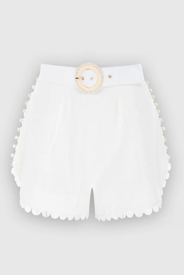 Zimmermann white linen shorts for women 169465 - photo 1