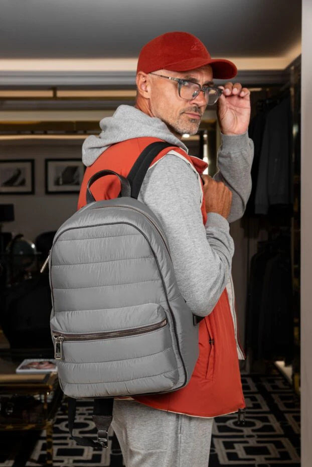 Moorer polyester backpack gray for men 169489 - photo 2