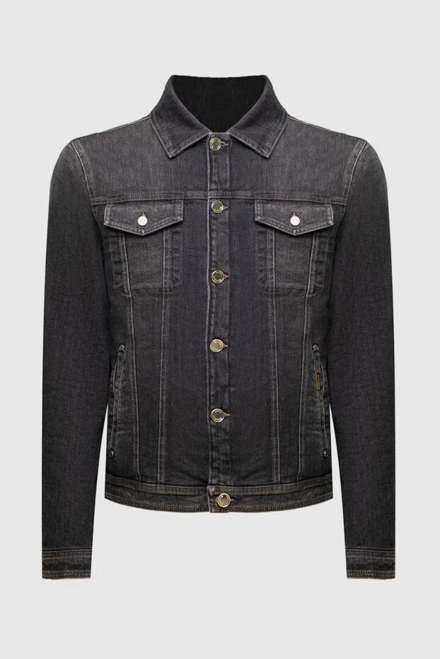 Moorer man black cotton and polyamide denim jacket for men buy with prices and photos 169503 - photo 1