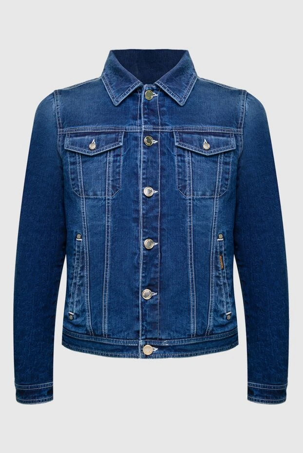 Moorer мужские куртка джинсовая из хлопка и полиамида синяя мужская купить с ценами и фото 169504 - фото 1