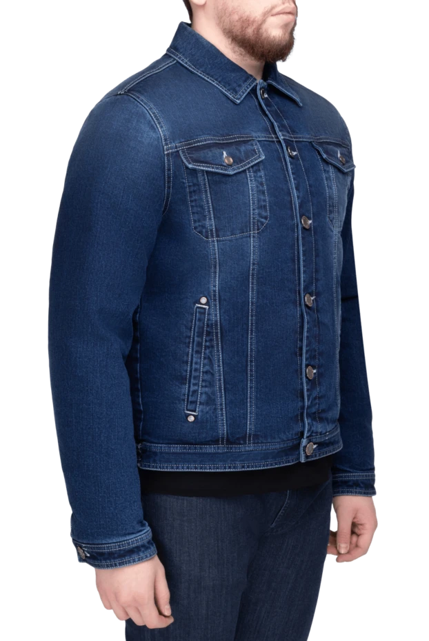 Moorer man cotton and polyamide denim jacket blue for men 169504 - photo 3