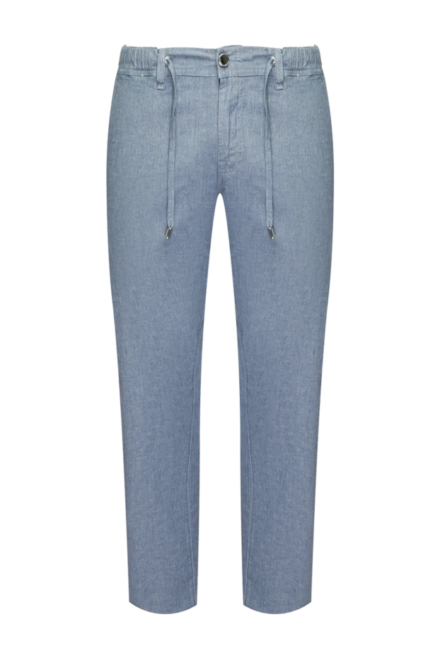 Scissor Scriptor man blue cotton and linen jeans for men 169512 - photo 1