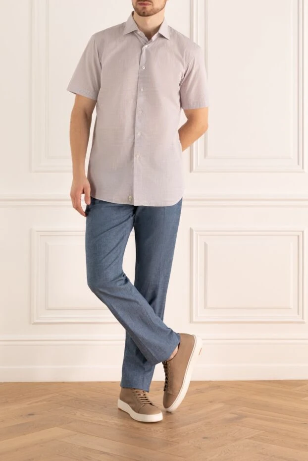 Scissor Scriptor man blue cotton and linen jeans for men buy with prices and photos 169512 - photo 2