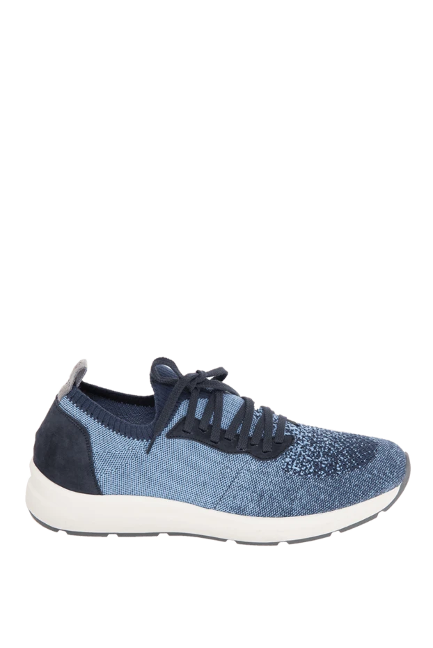 Andrea Ventura blue suede textile sneakers for men 169529 - photo 1