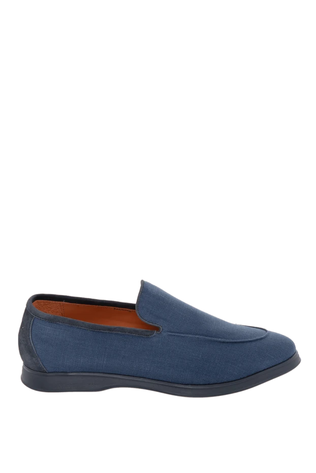 Andrea Ventura man blue linen and suede loafers for men buy with prices and photos 169533 - photo 1