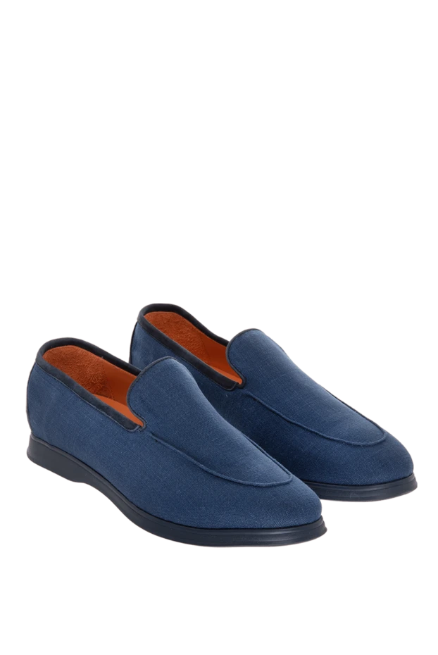 Andrea Ventura man blue linen and suede loafers for men buy with prices and photos 169533 - photo 2