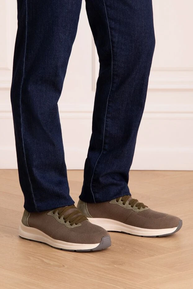 Andrea Ventura мужские кроссовки из текстиля замши коричневые мужские купить с ценами и фото 169535 - фото 2