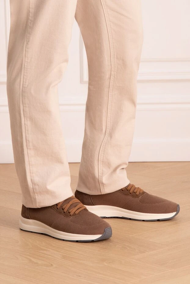 Andrea Ventura чоловічі кросівки з текстилю замші коричневі чоловічі купити фото з цінами 169541 - фото 2