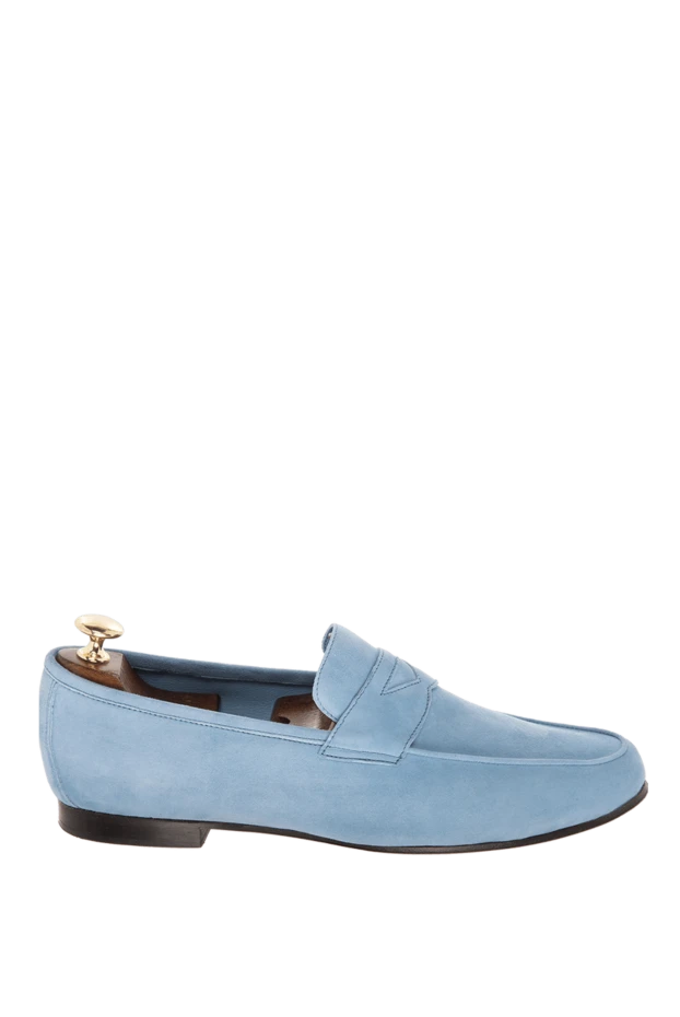 Andrea Ventura man blue suede loafers for men 169542 - photo 1