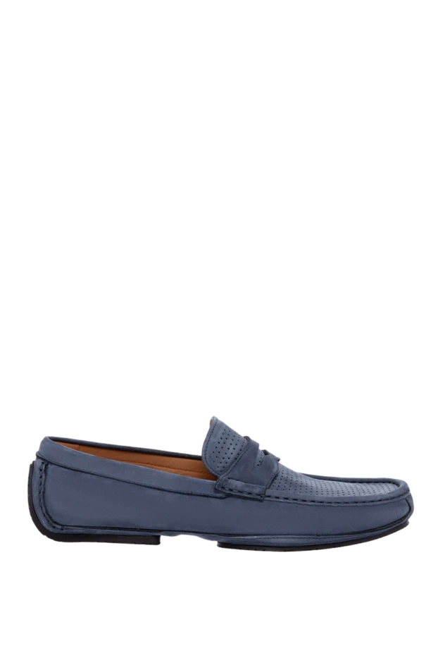 Cesare di Napoli man moccasins for men made of nubuck blue buy with prices and photos 169563 - photo 1