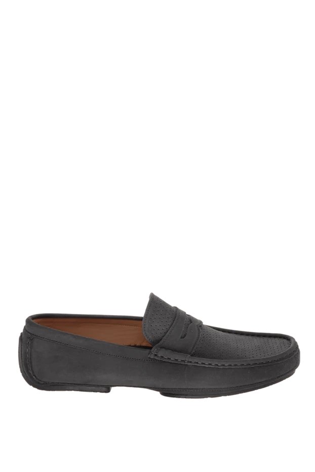 Cesare di Napoli men's nubuck moccasins in black 169564 - photo 1