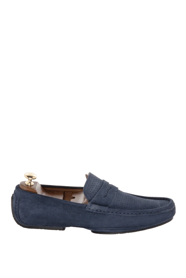 Cesare di Napoli man blue suede men's moccasins buy with prices and photos 169565 - photo 1